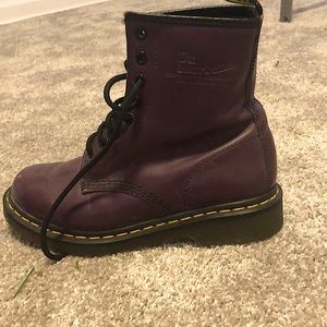 Original dr.Martens size 4 Uk (6-7us) purple boots